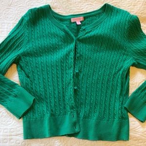 Lilly Pulitzer Greenish 3/4 cardigan